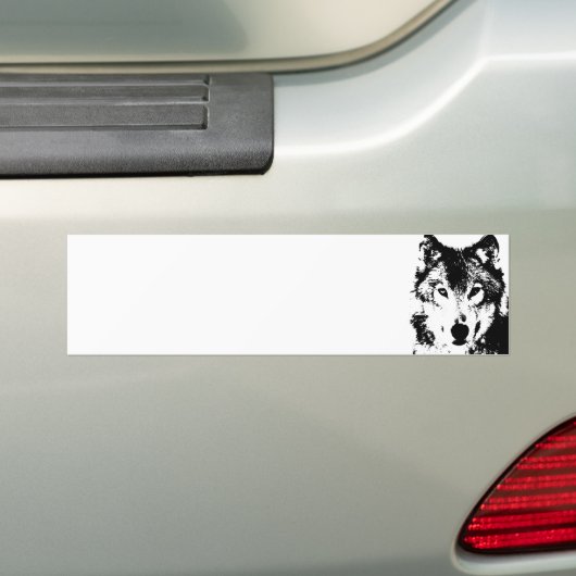 Wolf Bumpersticker (Op auto)