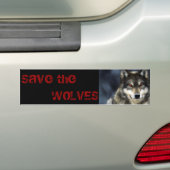 wolf bumpersticker (Op auto)