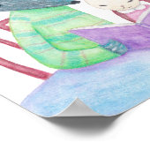 Wolf Bunny Poster Book Lover Nursery Wall Art (Hoek)