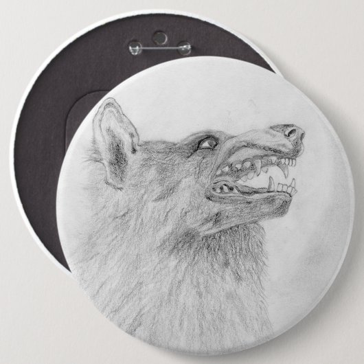 Wolf Button (Voorkant /achterkant)