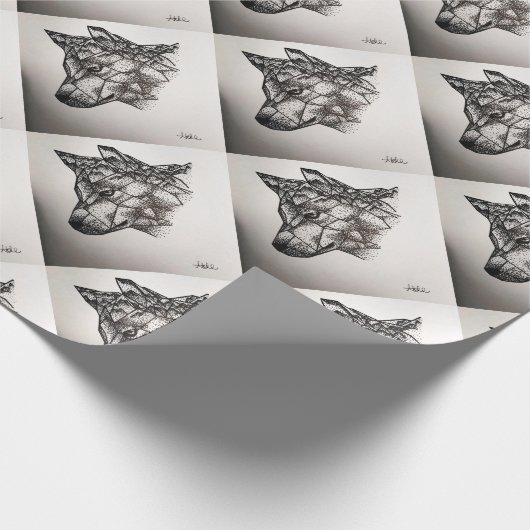 Wolf Cadeaupapier (Hoek)