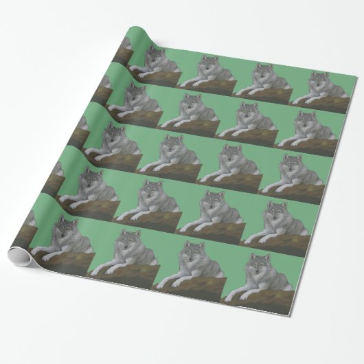 Wolf Cadeaupapier (Uitgerold)