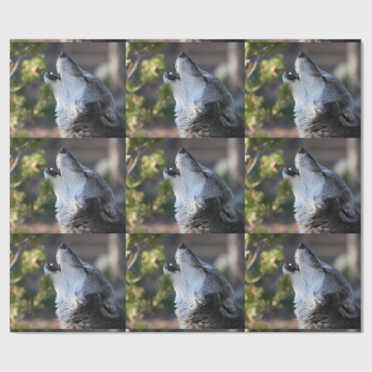 wolf cadeaupapier (Vlak)