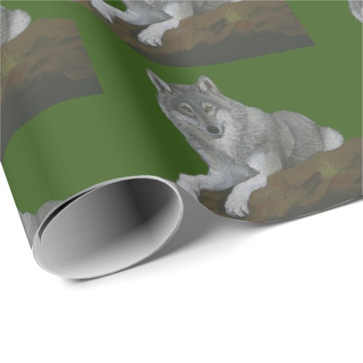 Wolf Cadeaupapier (Rol Hoek)