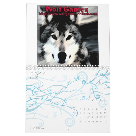 Wolf Calander Kalender (Jan 2026)