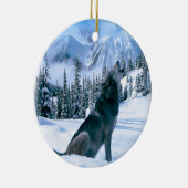 Wolf Call Keramisch Ornament (Rechts)
