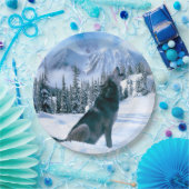 Wolf Call Papieren Bordje (Feest)