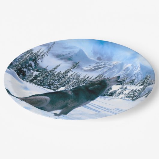 Wolf Call Papieren Bordje (Gekanteld)