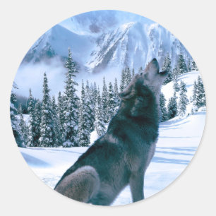 Wolf Call Ronde Sticker