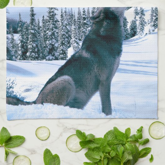 Wolf Call Theedoek (Gevouwen)