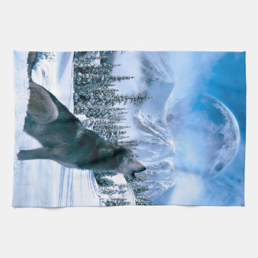 Wolf Call Theedoek (Horizontaal)