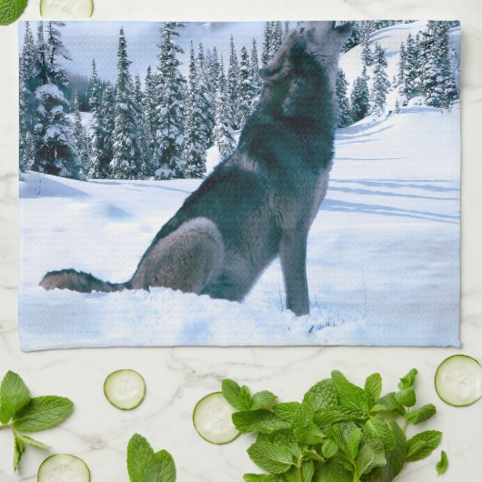 Wolf Call Theedoek (Gevouwen)