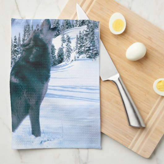 Wolf Call Theedoek (Quarter Fold)