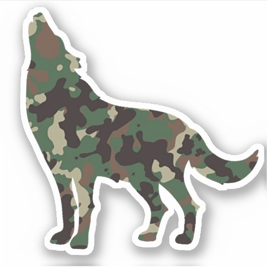 Wolf Camo Sticker (Voorkant)