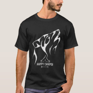 Wolf Camper Happy Camping in de Natuur T-shirt