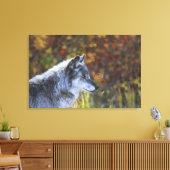 Wolf (Canis lupus) 2 Canvas Afdruk (Insitu (Woonkamer))