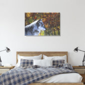 Wolf (Canis lupus) 2 Canvas Afdruk (Insitu (Slaapkamer))