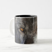 Wolf (Canis Lupus) Tweekleurige Koffiemok (Voorkant links)