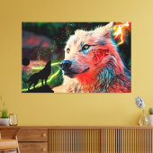 Wolf Canvas Afdruk (Insitu (Woonkamer))