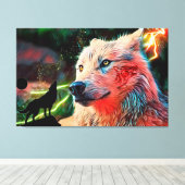 Wolf Canvas Afdruk (Insitu (Houten vloer))
