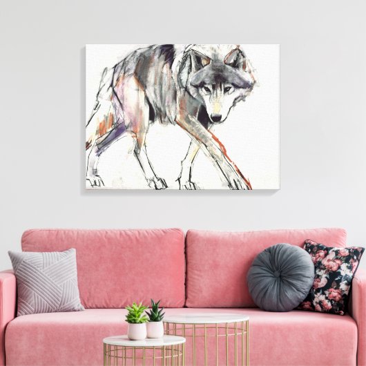 Wolf Canvas Afdruk (Insitu (Woonkamer))