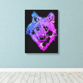 Wolf Canvas Afdruk (Insitu (Houten vloer))