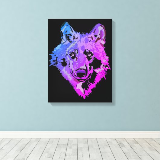 Wolf Canvas Afdruk (Insitu (Houten vloer))