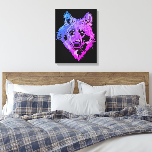 Wolf Canvas Afdruk (Insitu (Slaapkamer))
