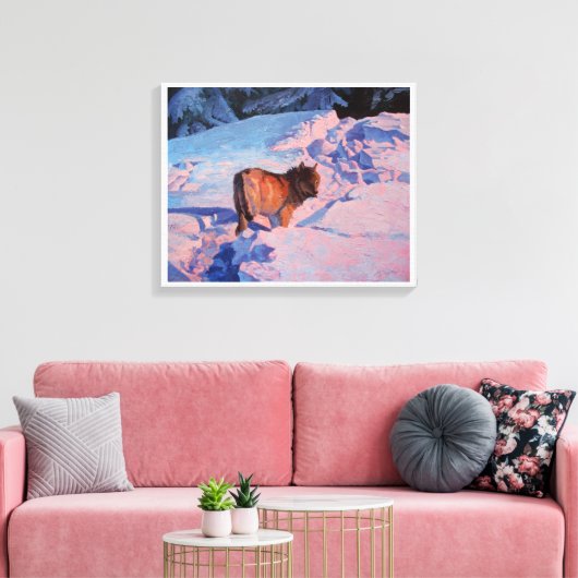 Wolf Canvas Afdruk (Insitu (Woonkamer))