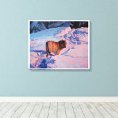 Wolf Canvas Afdruk (Insitu (Houten vloer))
