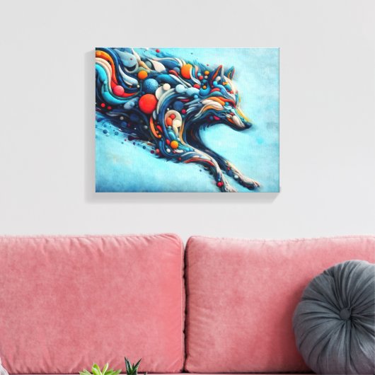 Wolf Canvas Afdruk (Insitu (Woonkamer))