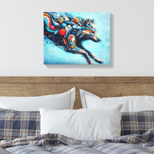 Wolf Canvas Afdruk (Insitu (Slaapkamer))