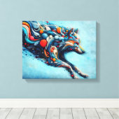 Wolf Canvas Afdruk (Insitu (Houten vloer))