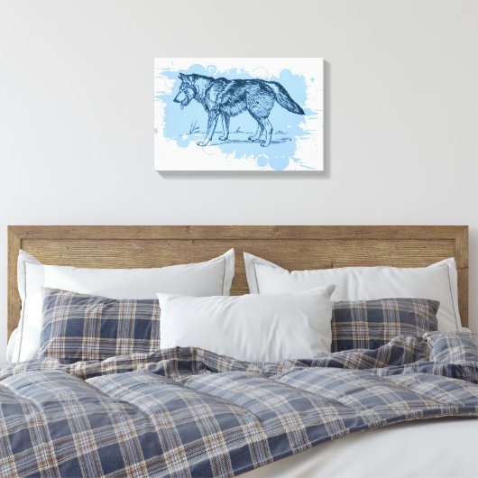 Wolf Canvas Afdruk (Insitu (Slaapkamer))