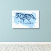 Wolf Canvas Afdruk (Insitu (Houten vloer))