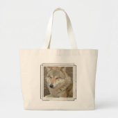 Wolf Canvas Bag Grote Tote Bag (Voorkant)