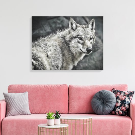 WOLF:Canvas Print (Insitu (Woonkamer))