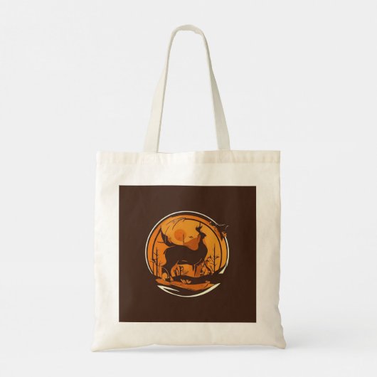 wolf canvas tas (Achterkant)