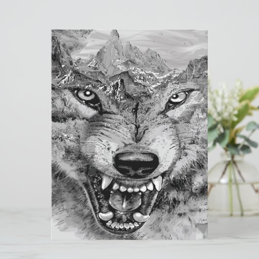  Wolf Canvas | Uniek cadeauidee (Staand voorkant)