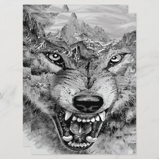  Wolf Canvas | Uniek cadeauidee (Voorkant / Achterkant)