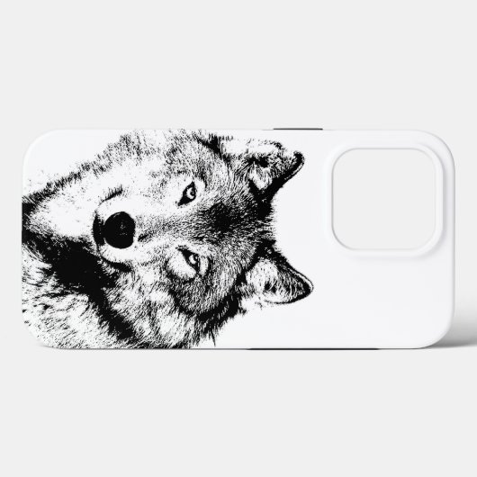 Wolf Case-Mate iPhone Case (Achterkant (horizontaal))