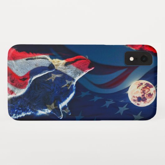 Wolf Case-Mate iPhone Case (Achterkant (horizontaal))