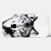Wolf Case-Mate iPhone Case (Achterkant (horizontaal))