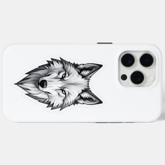 Wolf Case-Mate iPhone Case (Achterkant (horizontaal))