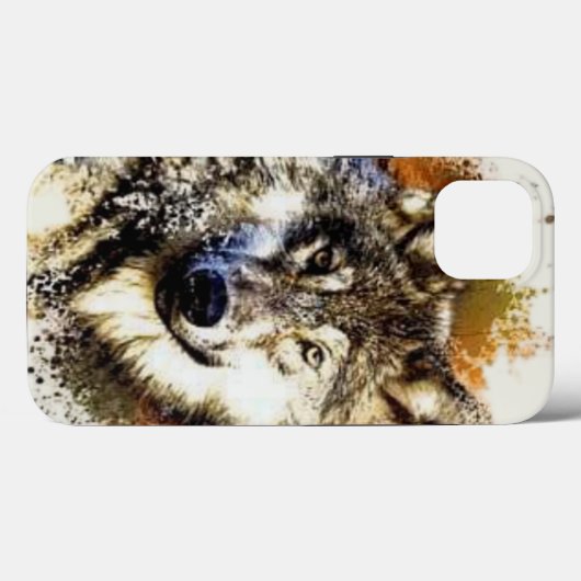 Wolf Case-Mate iPhone Case (Achterkant (horizontaal))