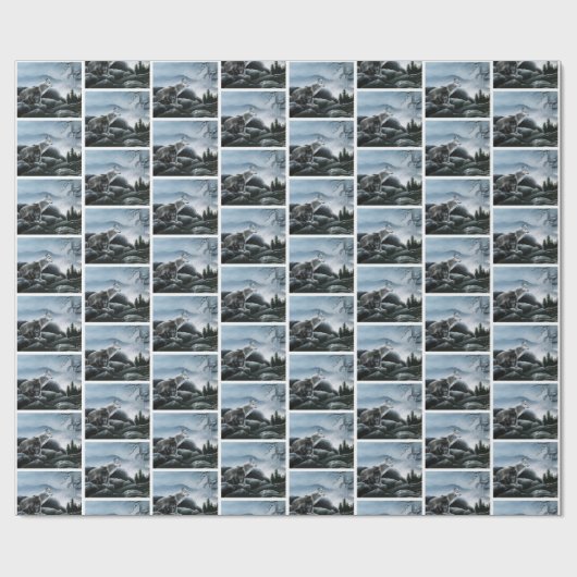 Wolf Castle Guards Cadeaupapier (Vlak)