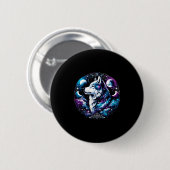 Wolf Celestial Dream Night Howling Moon Funny Wolv Ronde Button 5,7 Cm (Voorkant /achterkant)