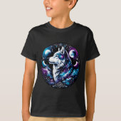 Wolf Celestial Dream Night Howling Moon Funny Wolv T-shirt (Voorkant)
