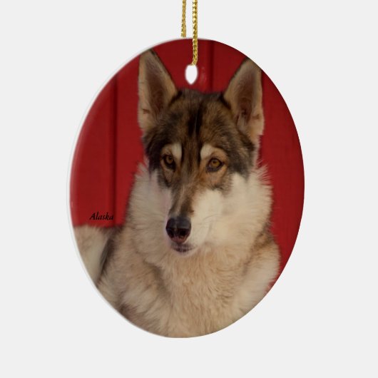 Wolf Ceramic Tree Ornament (Rechts)