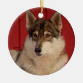 Wolf Ceramic Tree Ornament (Voorkant)